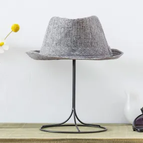 11 Inch Black Wire Metal Hat Display Stand, Freestanding Single Hat Rack with 6.5 inch Dome for Caps, Wigs and Headwear