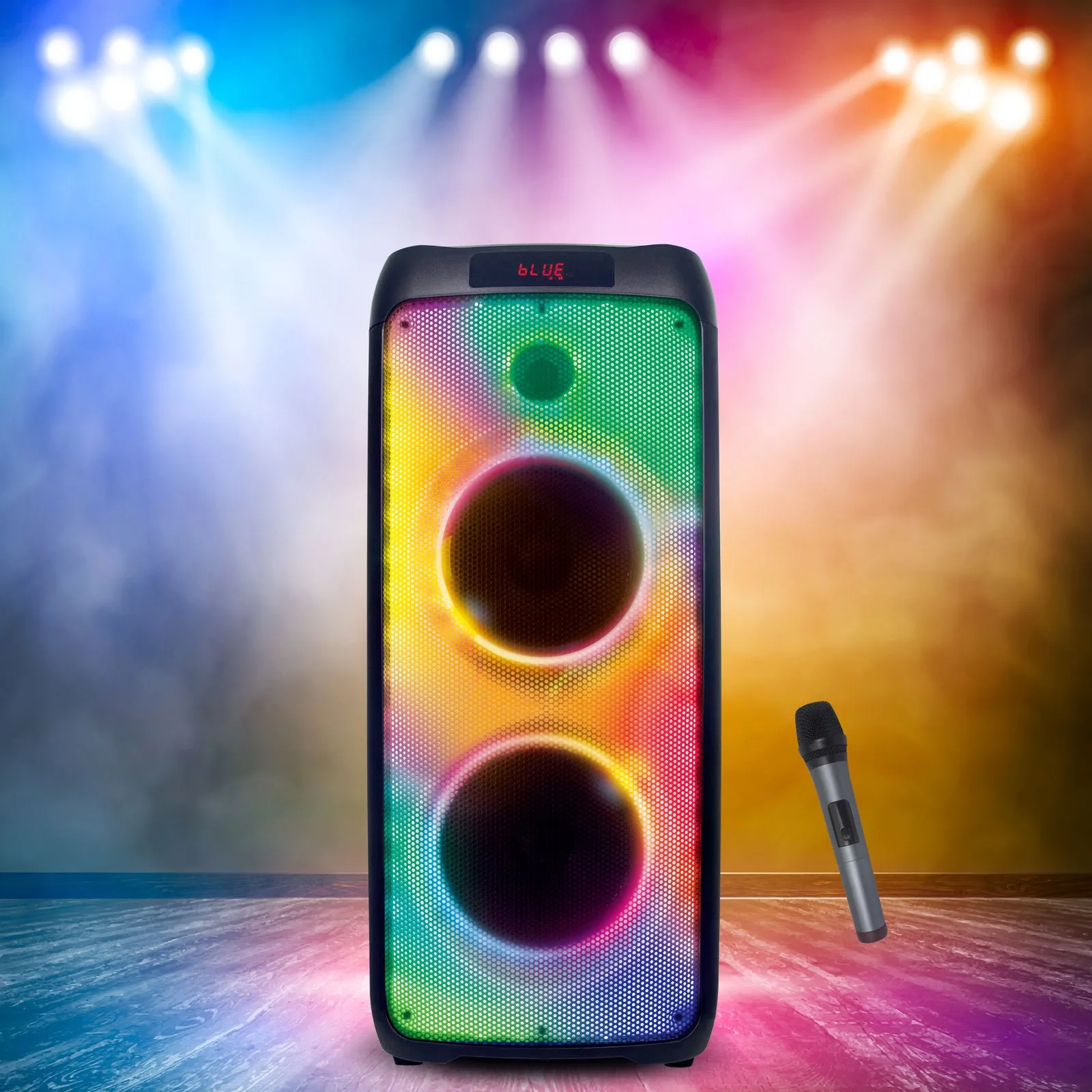 120w Large Powerful Portable Party Speaker with LED Lights RMS