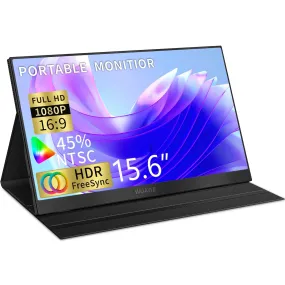 15.6 Inch Portable Monitor for Laptop, 1080P 72 NTSC 100 Srgb USB C HDMI Travel External