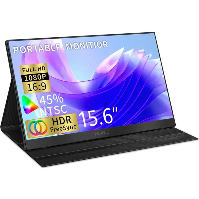 15.6 Inch Portable Monitor for Laptop, 1080P 72 NTSC 100 Srgb USB C HDMI Travel External