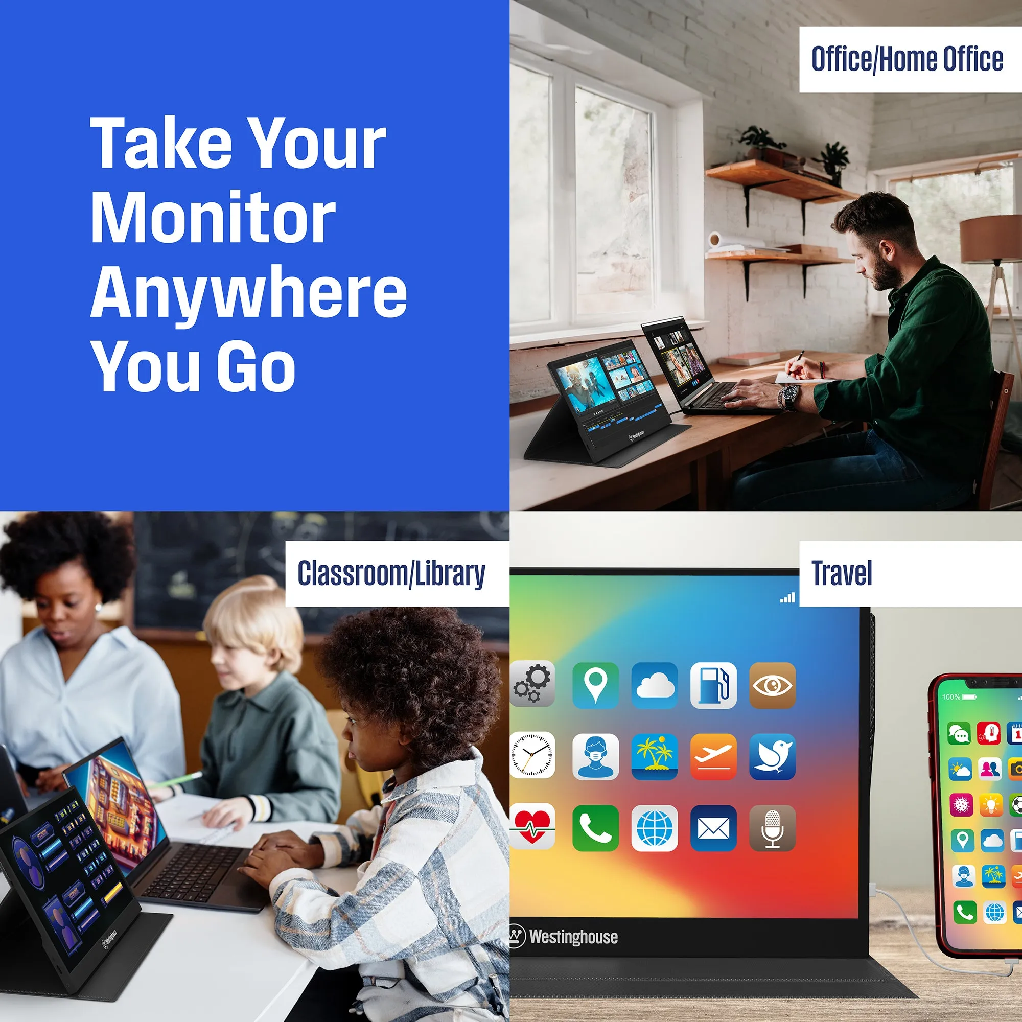 15.6" Portable Monitor for Laptop & Travel