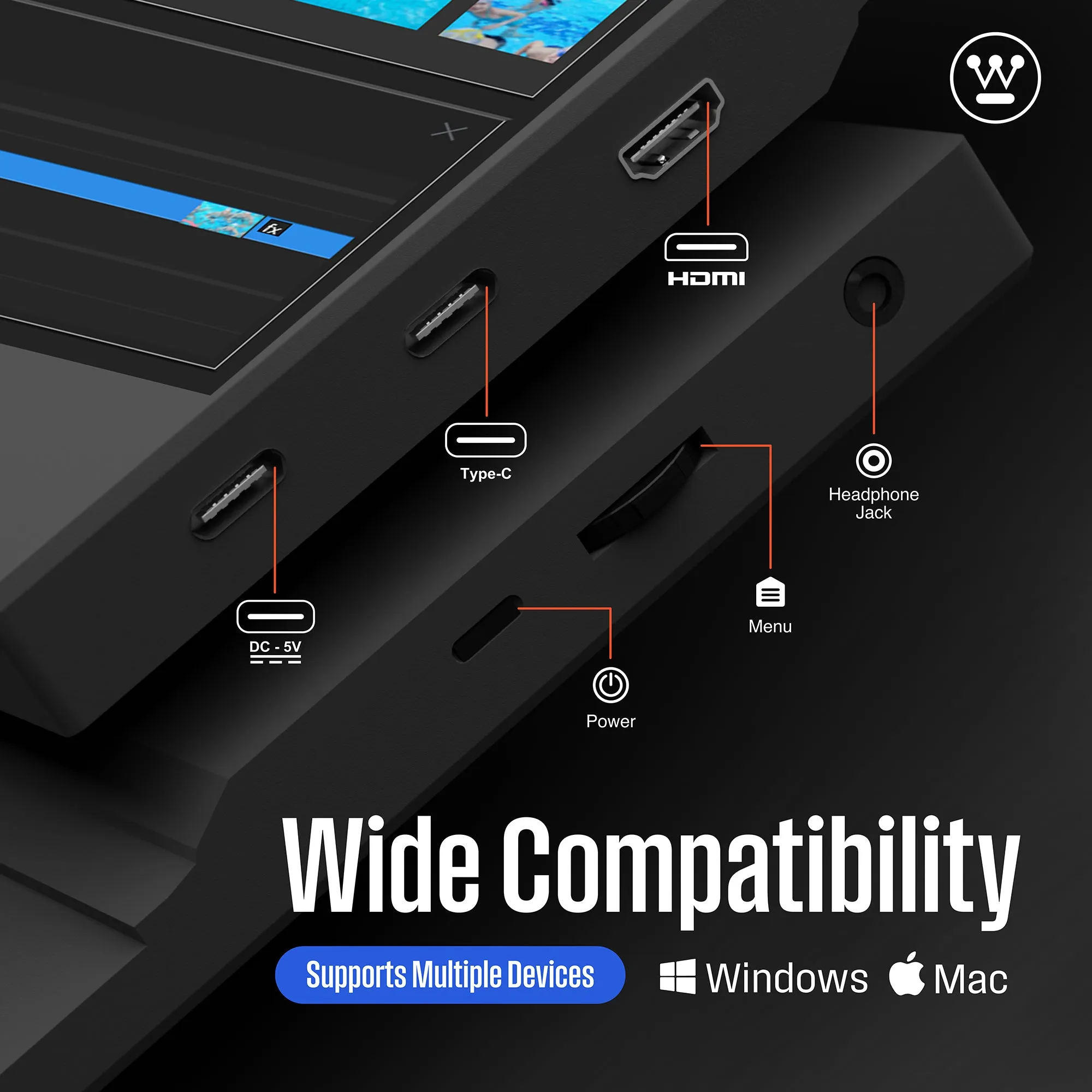 15.6" Portable Monitor for Laptop & Travel