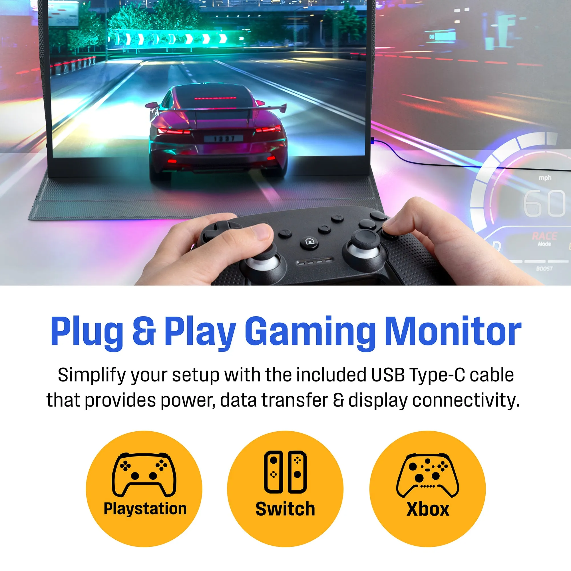 15.6" Portable Monitor for Laptop & Travel