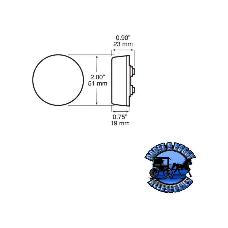 164R 2" Red LED Marker/ Clearance, P2, Round