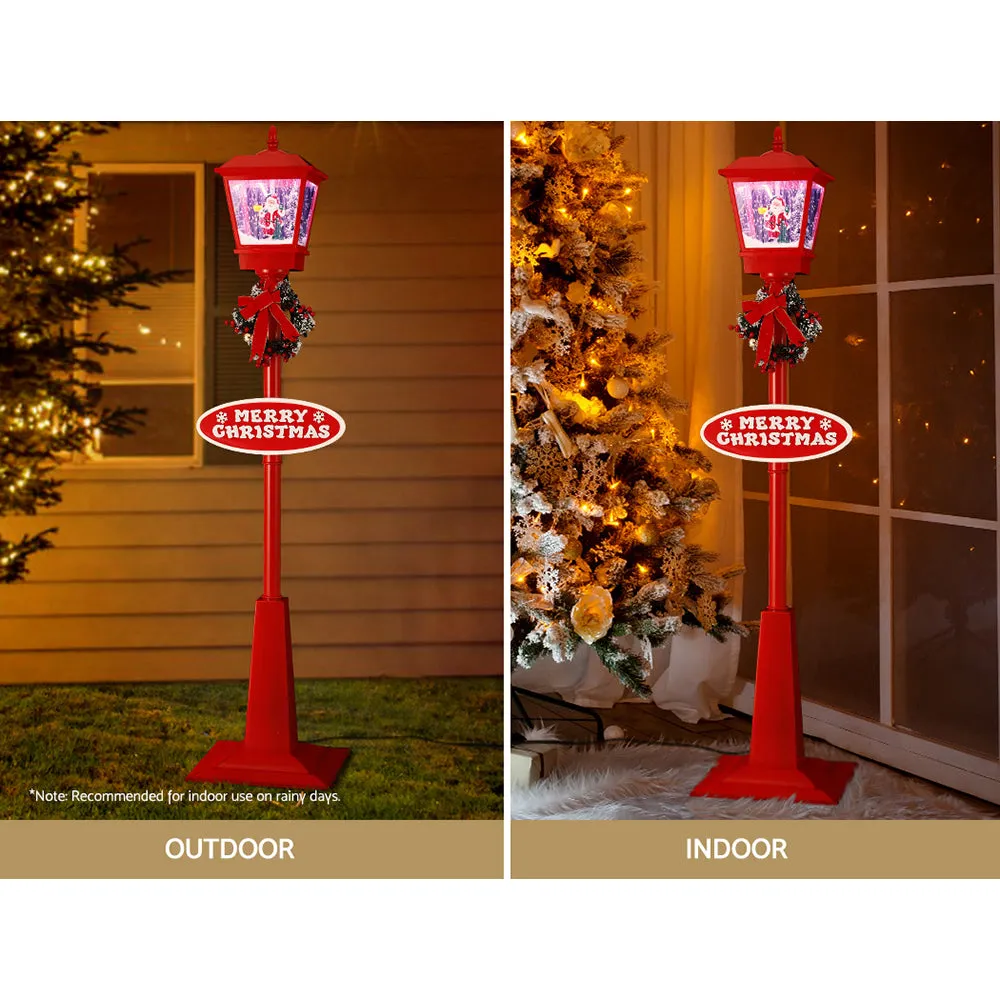 1.8M LED Christmas Lamp Post, Music & Snowfall by Jingle Jollys
