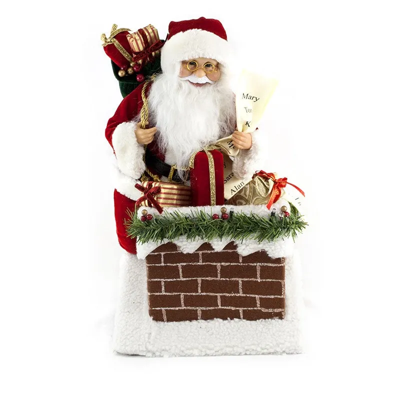18" Santa on Chimney