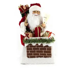 18" Santa on Chimney