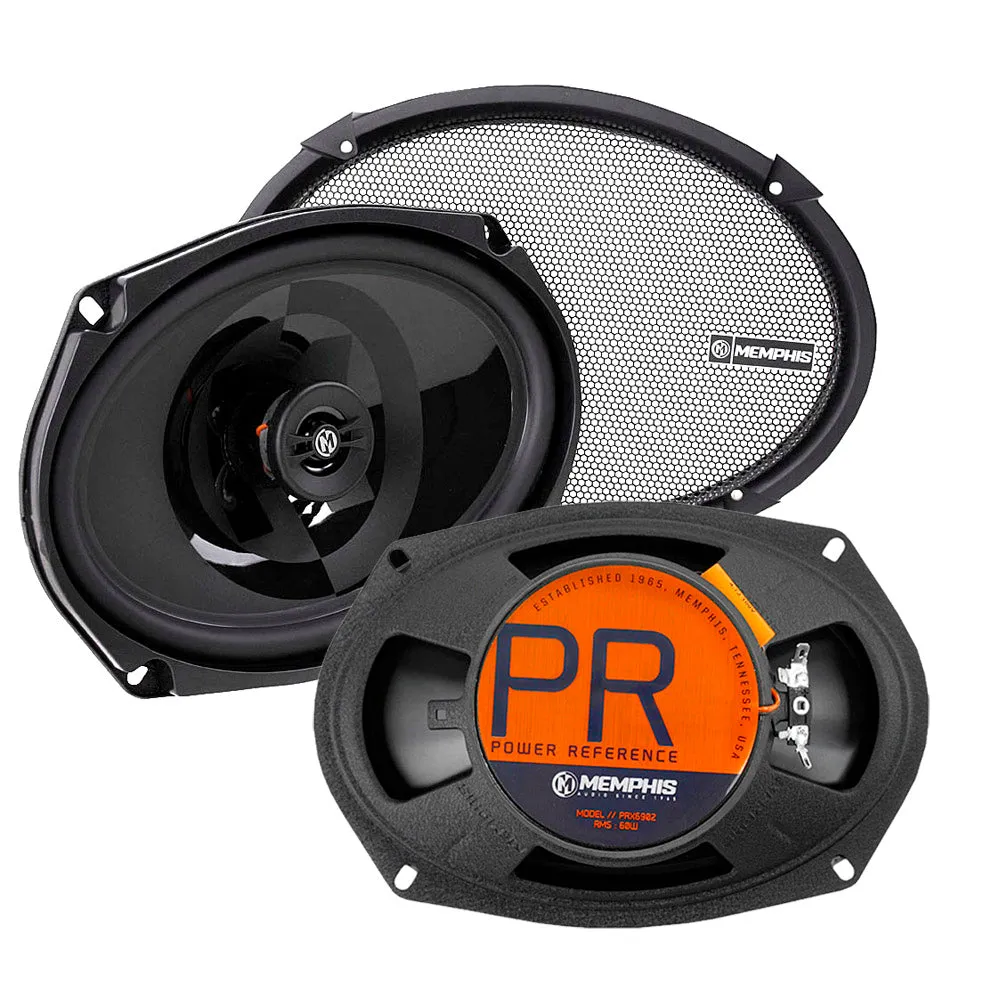 2 Memphis 6x9 Inch Coaxial Speakers 2 Way 120 Watts Max Power Reference PRX6902