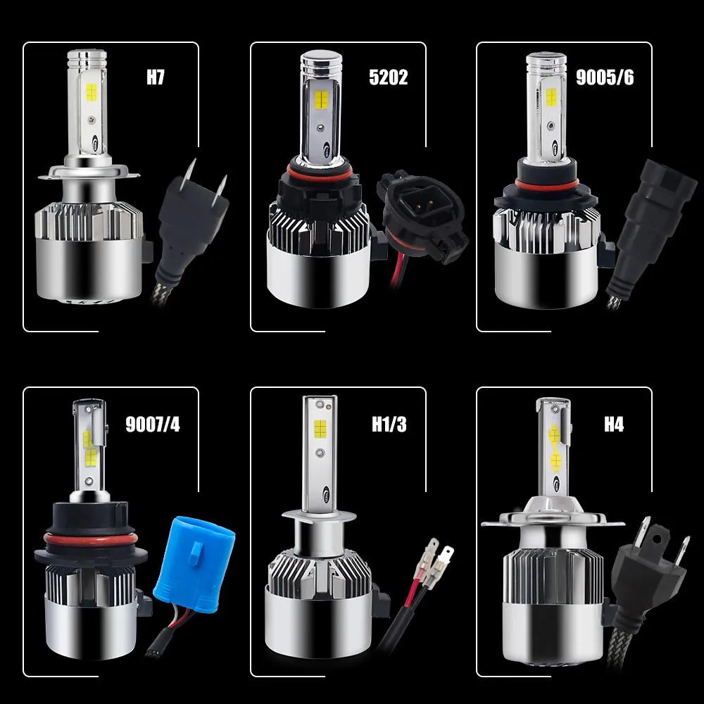 2-Sided Seoul Korean CSP LED Headlight Conversion Kit - CanBUS Error Free & Adjustable Beam Pattern