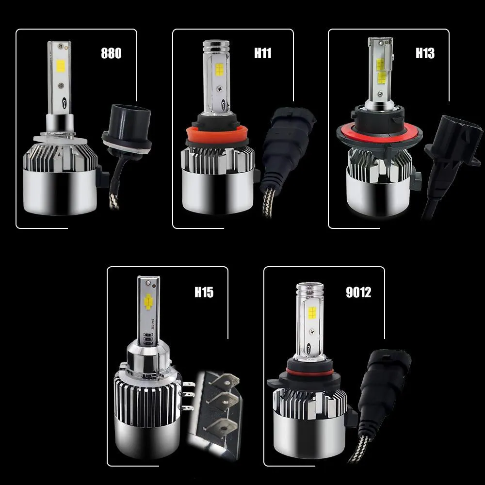 2-Sided Seoul Korean CSP LED Headlight Conversion Kit - CanBUS Error Free & Adjustable Beam Pattern