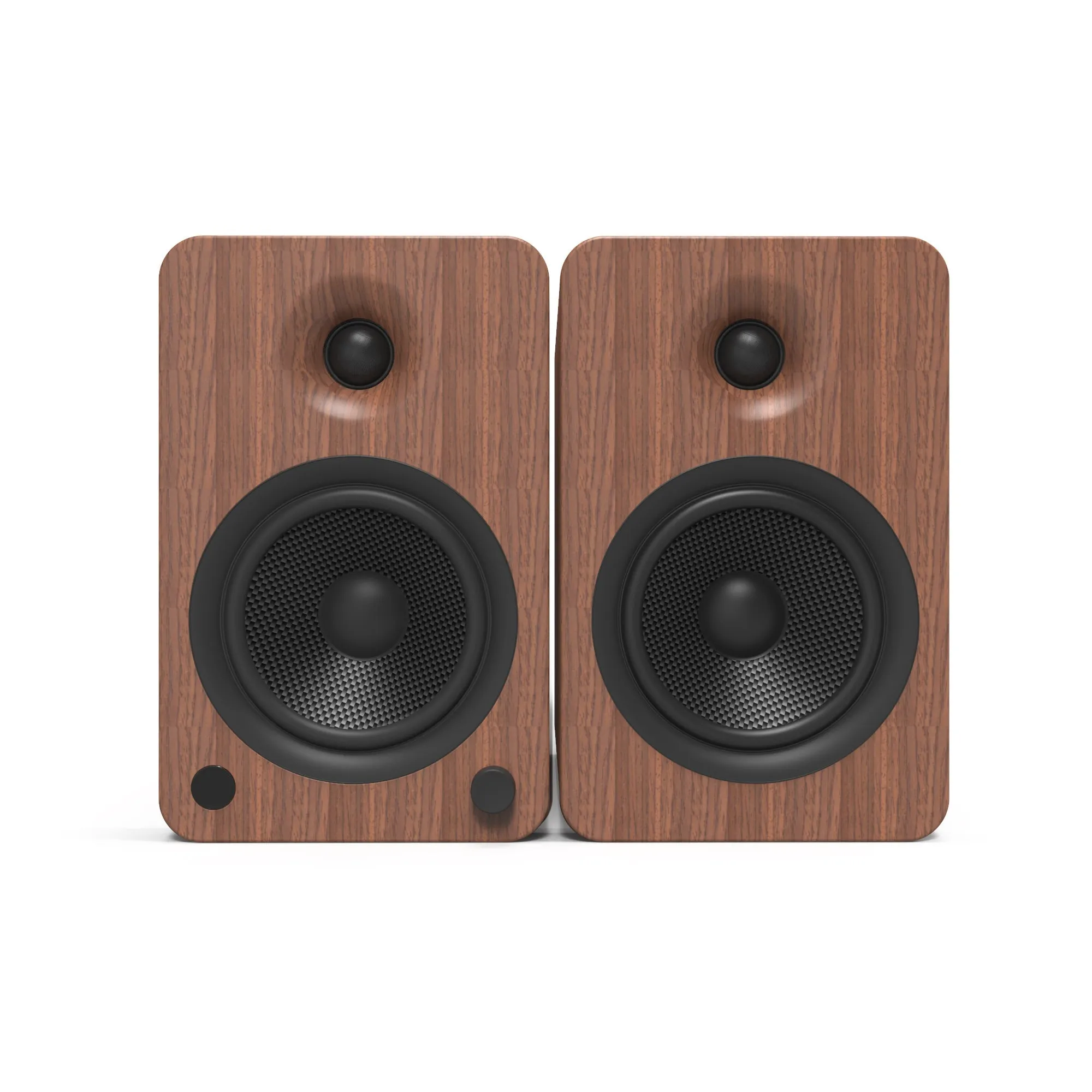 200W Bluetooth Bookshelf Speakers, 5.25" Kevlar Drivers, Phono Preamp   Stands - Kanto YU6