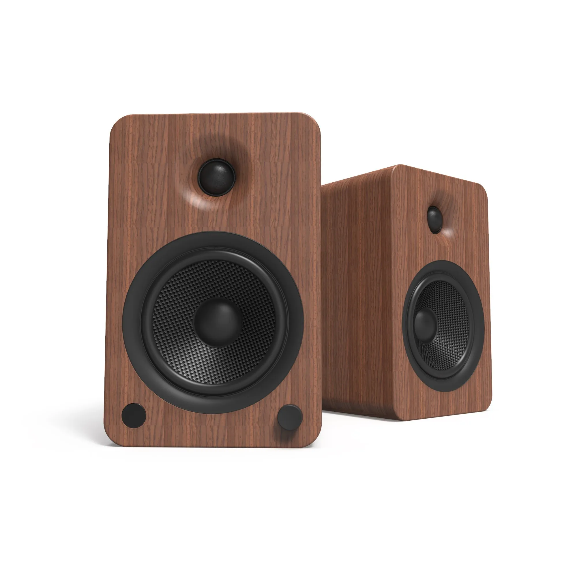 200W Bluetooth Bookshelf Speakers, 5.25" Kevlar Drivers, Phono Preamp   Stands - Kanto YU6