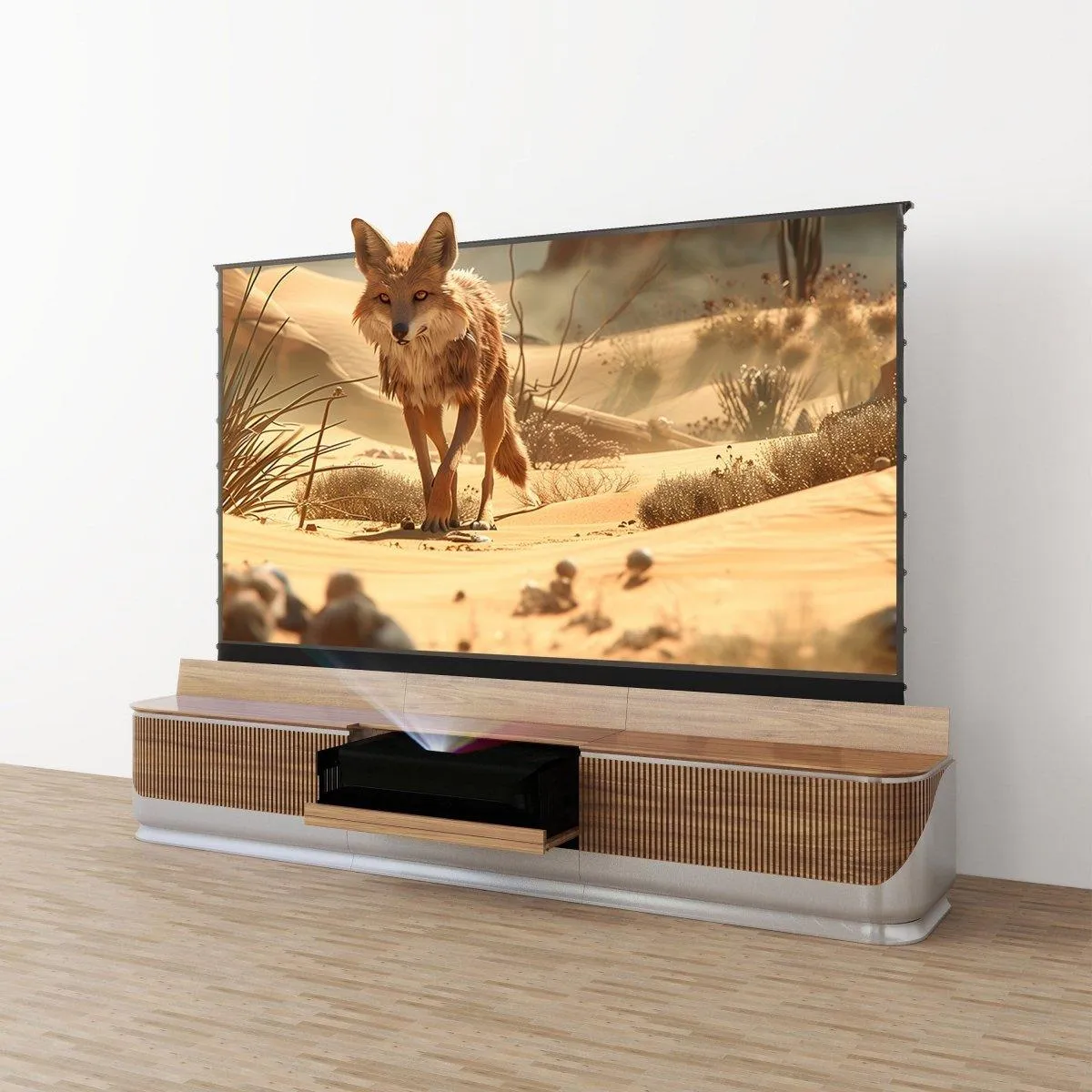 2024 New VIVIDSTORM Fully Concealed Premium Motorized Laser TV Cabinet DUNE-Limited Edition