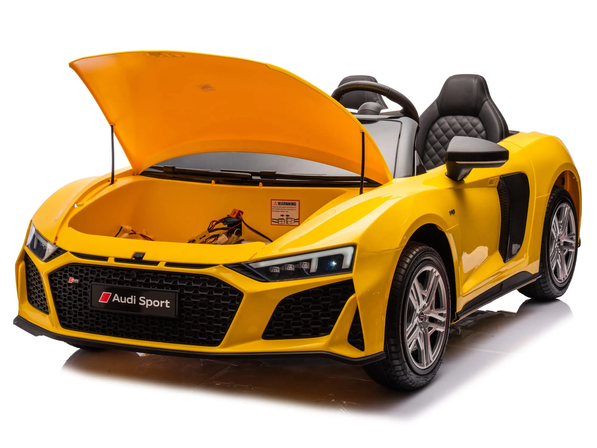 24V Audi R8 Spyder 2 Seater Ride on Car for Kids - Black