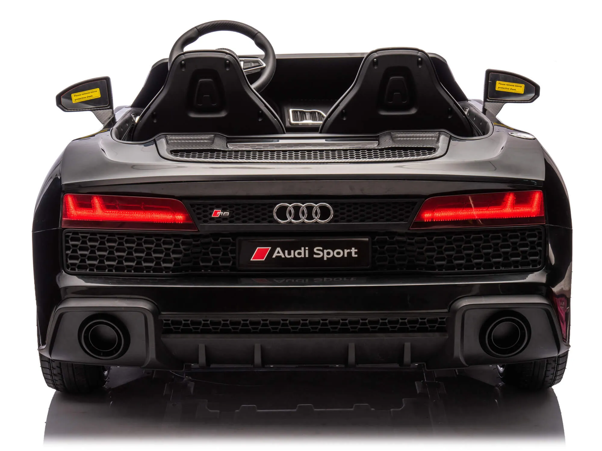 24V Audi R8 Spyder 2 Seater Ride on Car for Kids - Black