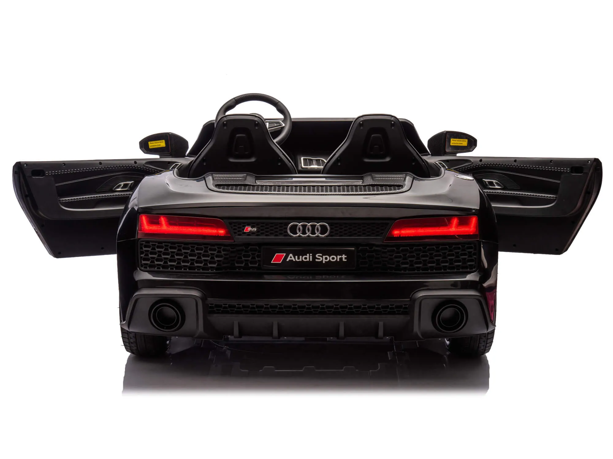 24V Audi R8 Spyder 2 Seater Ride on Car for Kids - Black