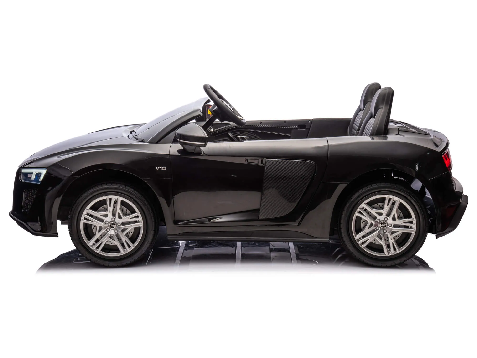 24V Audi R8 Spyder 2 Seater Ride on Car for Kids - Black