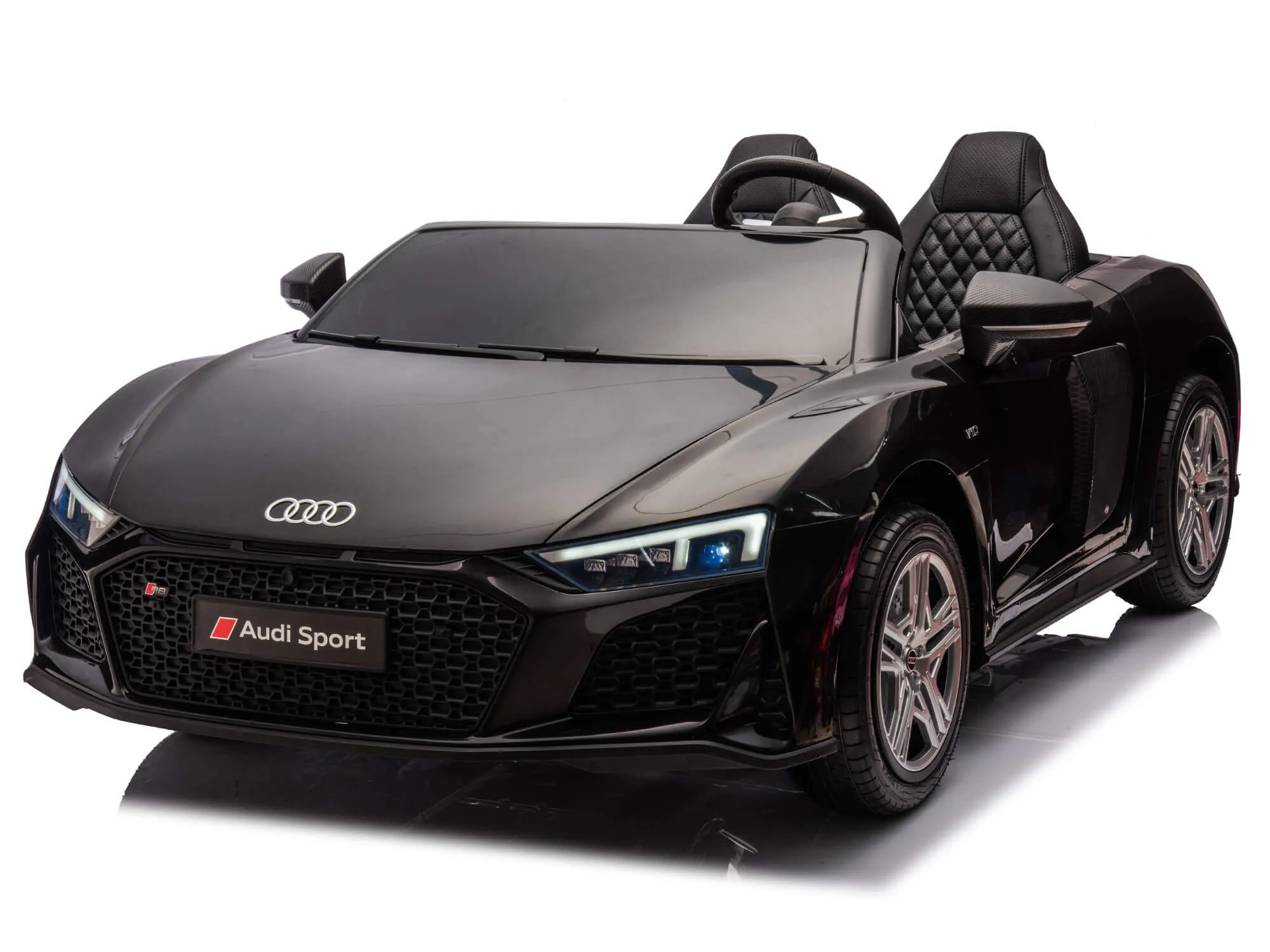 24V Audi R8 Spyder 2 Seater Ride on Car for Kids - Black