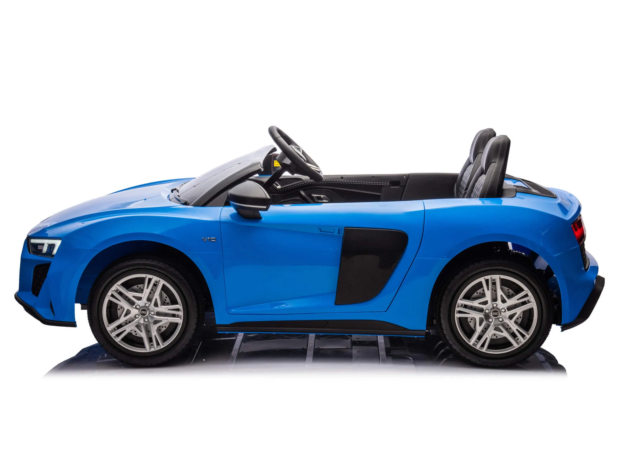 24V Audi R8 Spyder 2 Seater Ride on Car for Kids - Blue
