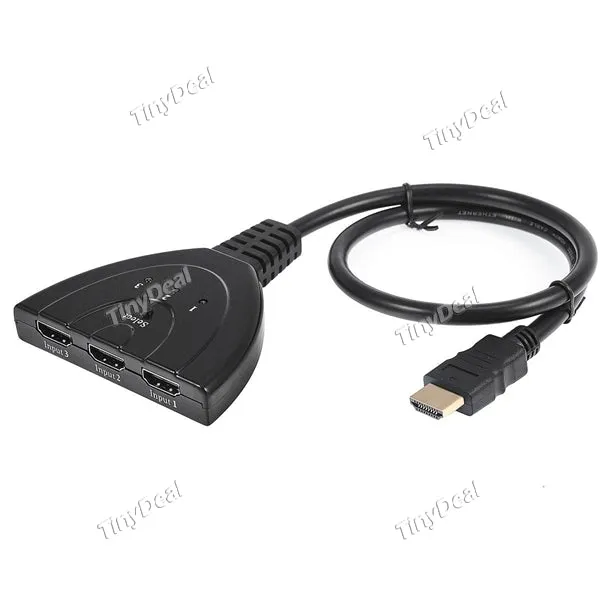 3 In 1 Out Port HDMI Auto Switch Splitter Switcher HUB 1080P Cable for HDTV XBOX PS3 ECACB-497834