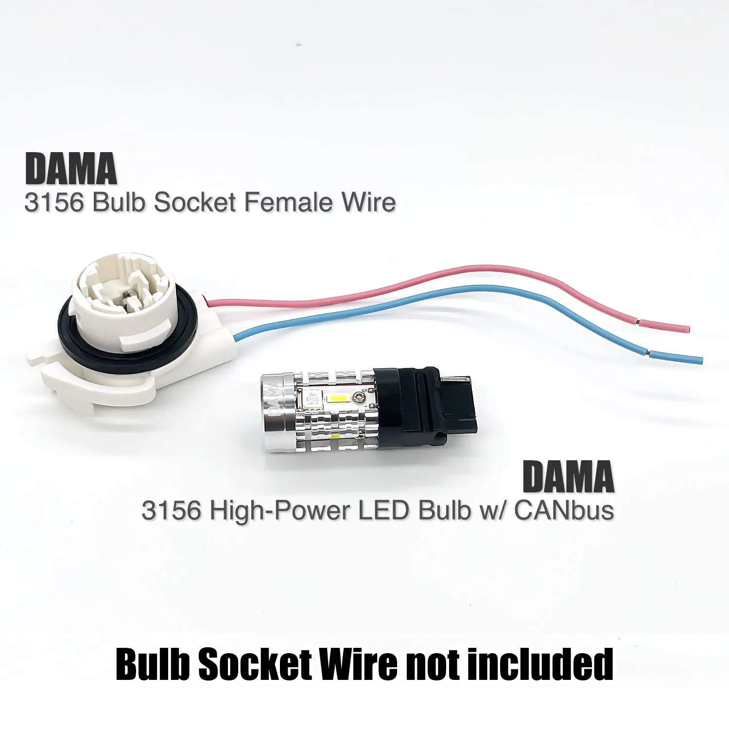 3156: DAMA High Power White / Amber LED Bulbs w/ CANbus | Pack of 2