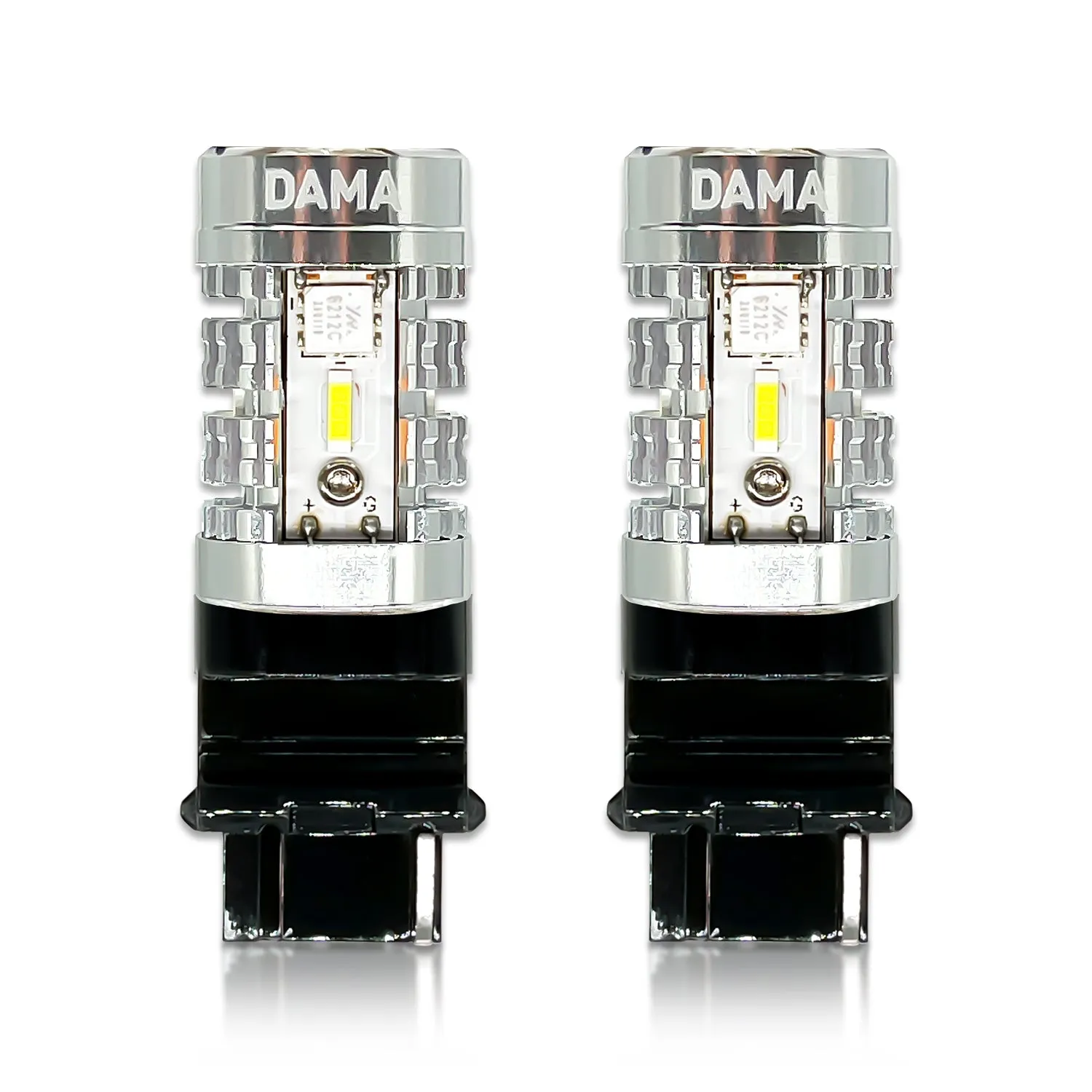 3156: DAMA High Power White / Amber LED Bulbs w/ CANbus | Pack of 2