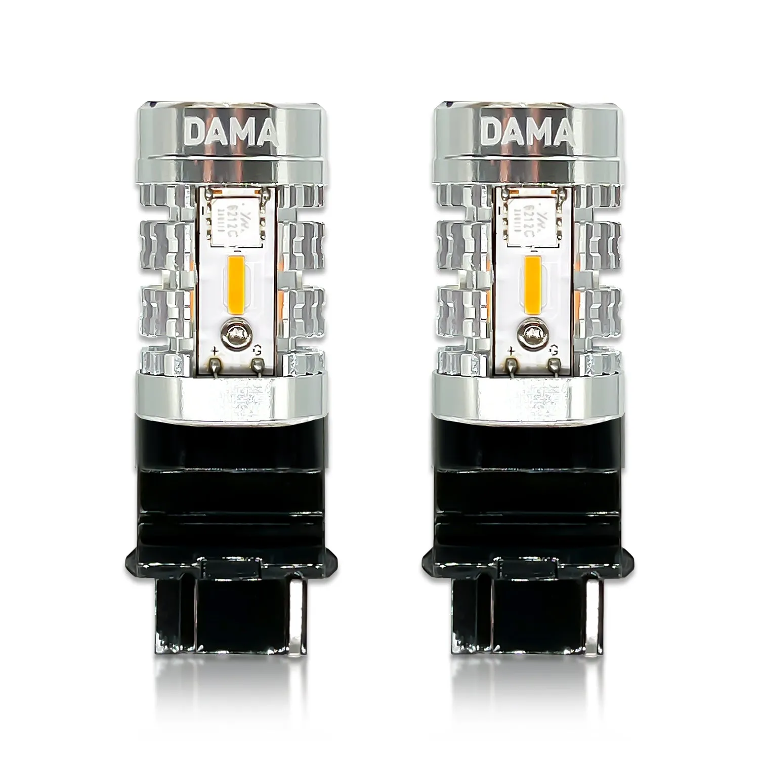 3156: DAMA High Power White / Amber LED Bulbs w/ CANbus | Pack of 2