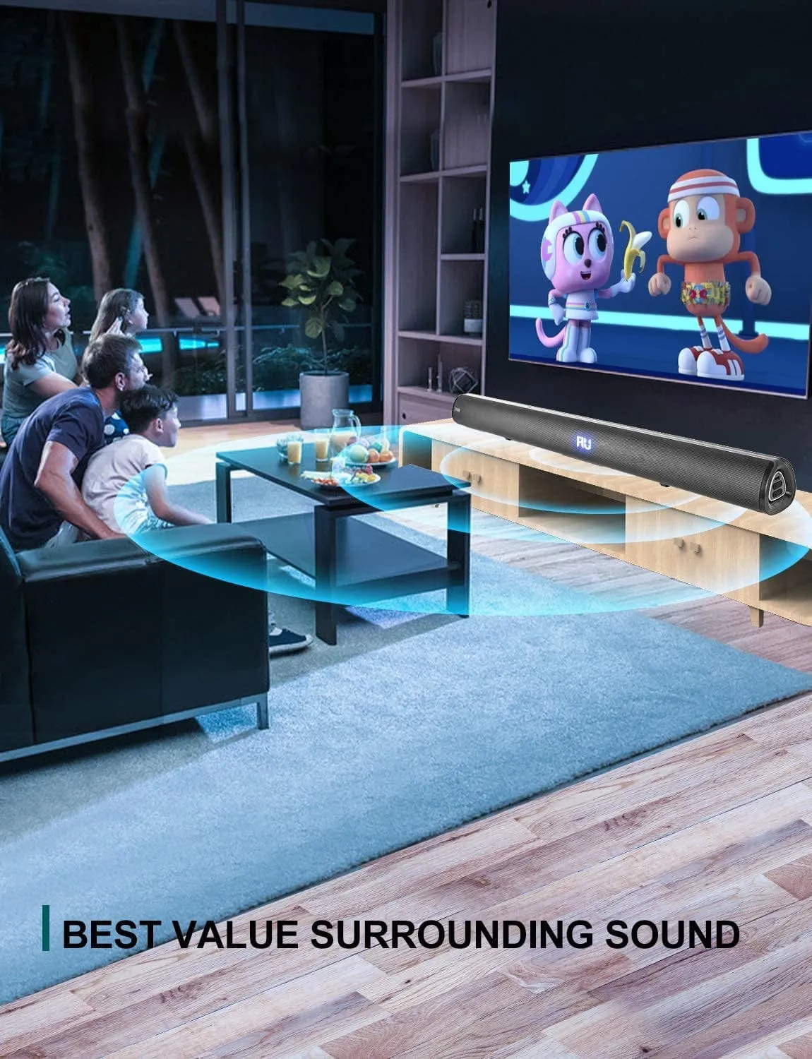 36 INCH TV Sound bar Wired and Wireless Bluetooth 5.0 Speaker for TV