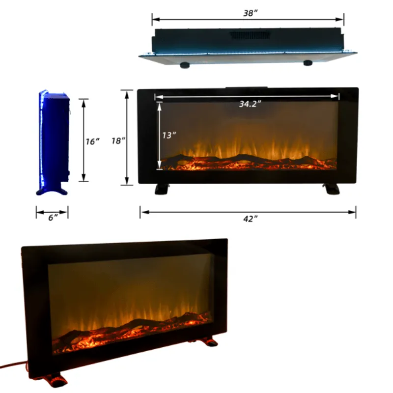 42 Inches 10 Colors Backlight Wall-Mounted