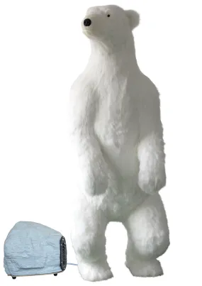 59" Animated Small Polar Bear Head Moves with Music