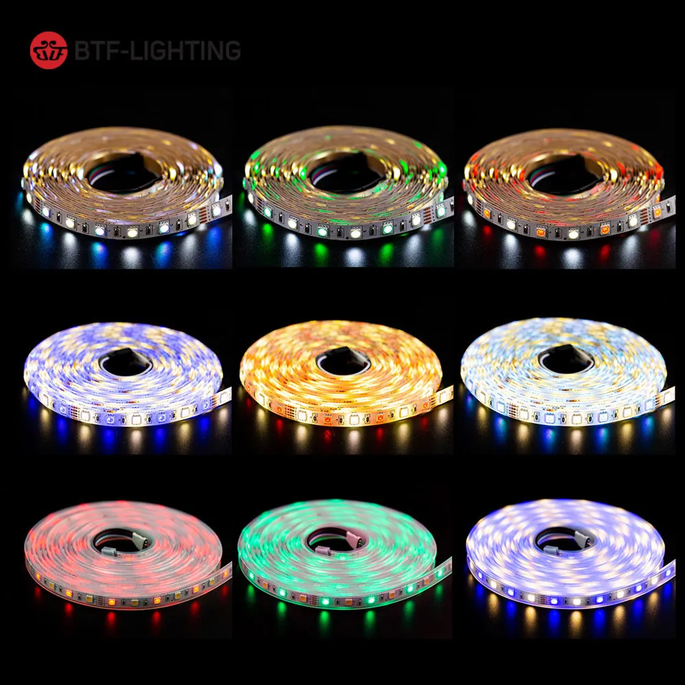 5m 60led/M 300 leds SMD 5050 Mixed Color RGBW RGB   (Warm/Cool White) RGBWW RGBCW 5pin DC12V IP30/IP65/IP67