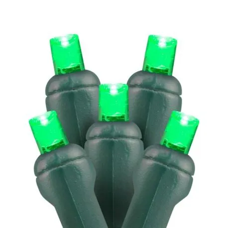 5mm LED Christmas Lights 50L Green