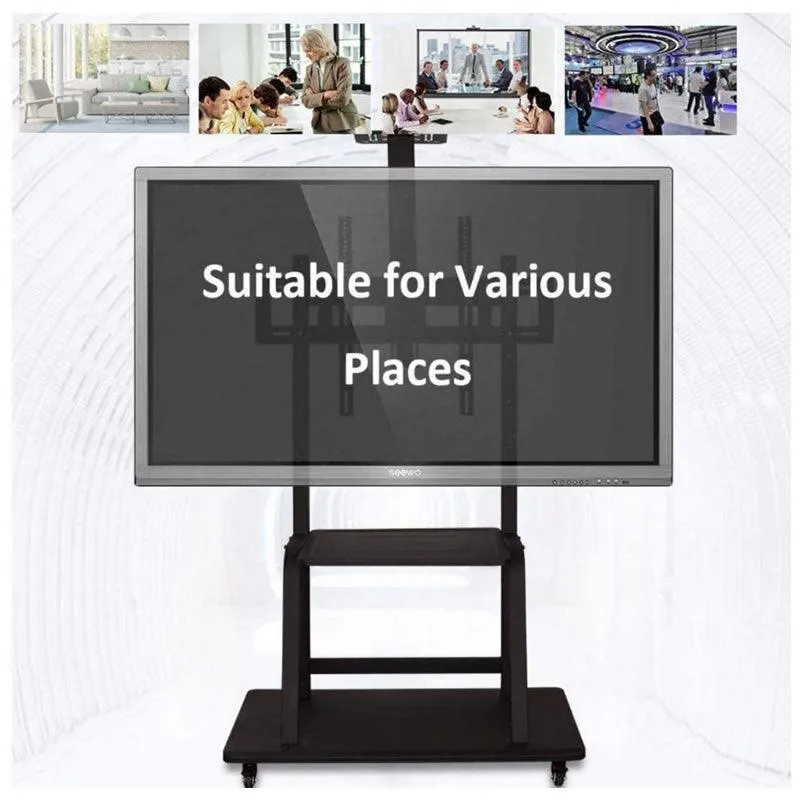 60''- 100'' Heavy Duty Rolling Floor TV Mount Trolley Stand XF0645