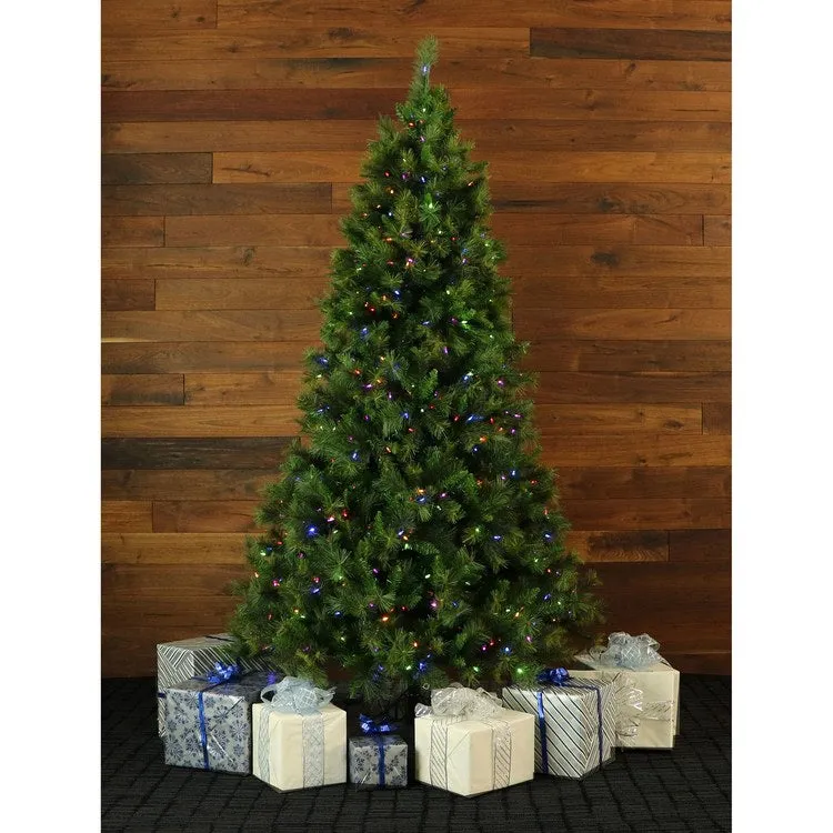 6.5-Ft. Canyon Pine Christmas Tree with Multi-Color LED String Lights