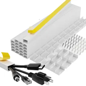 A  ELECTRIC 315" Cable Hider, Wire Cover, Cables Raceway for Cord Hide, Long, Large, White and paintable Cords Cover Concealer Conduit Channel, TV, Ethernet Molding Electrical Wires Management Kit