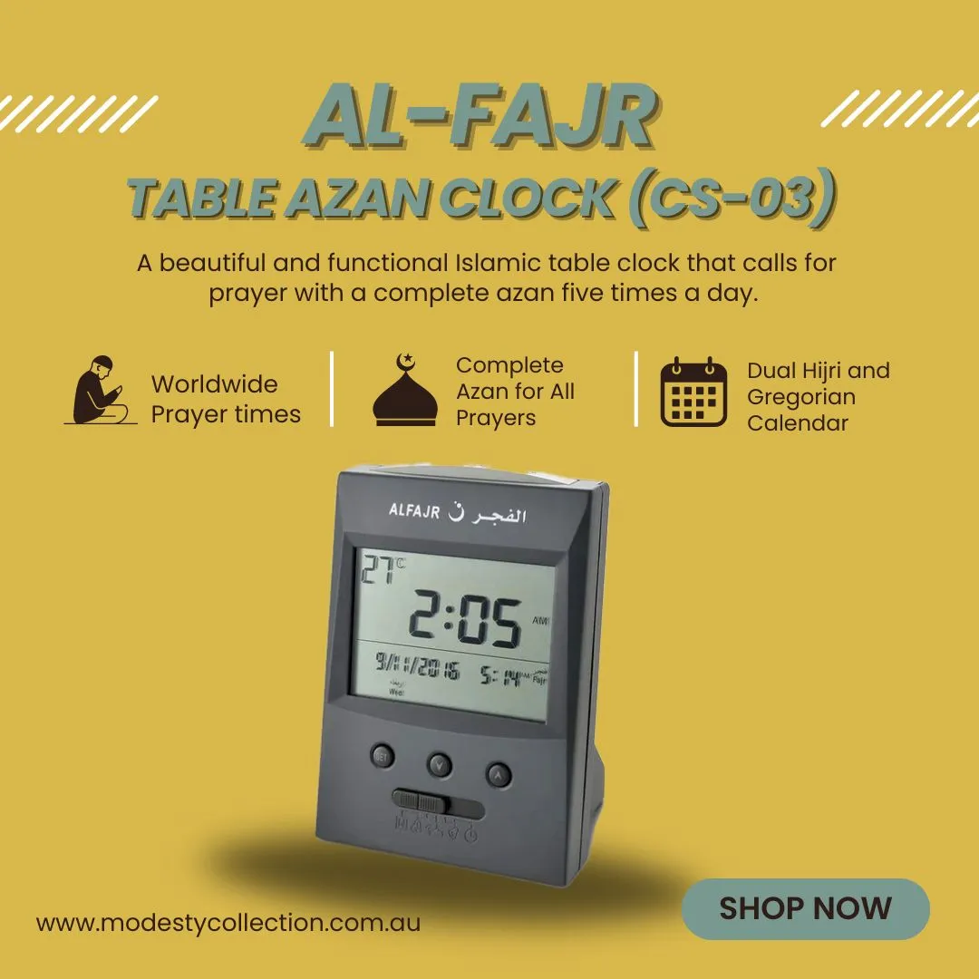 Al-Fajr Table Azan Clock (CS-03)