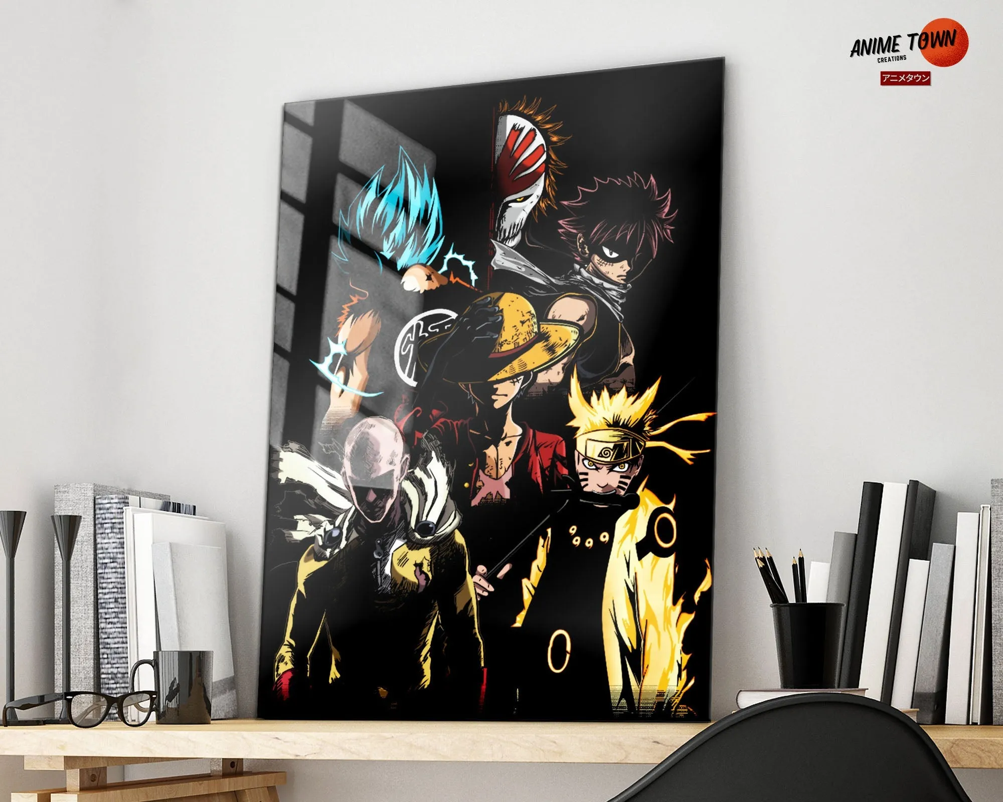 Anime Mashup Metal Poster