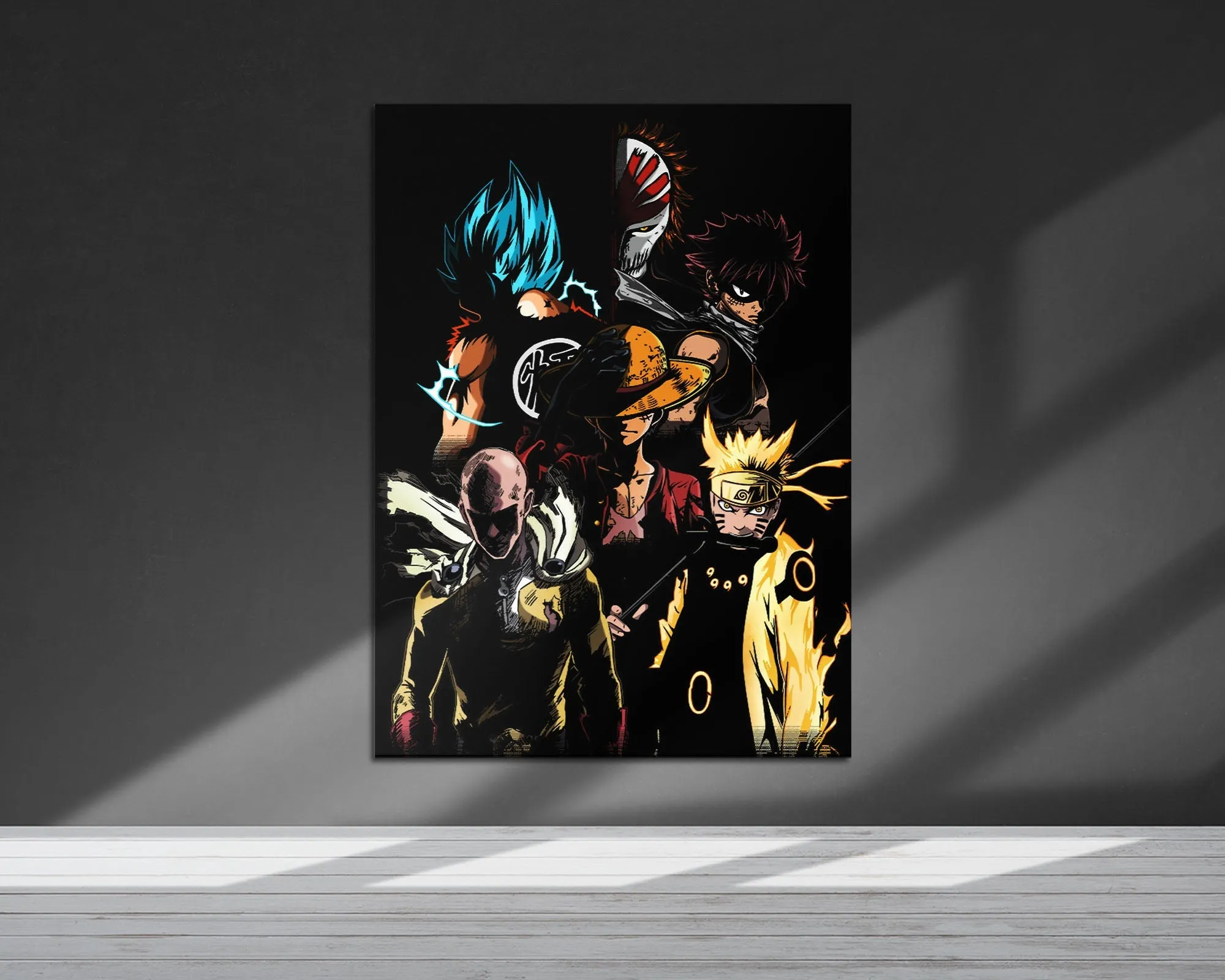 Anime Mashup Metal Poster