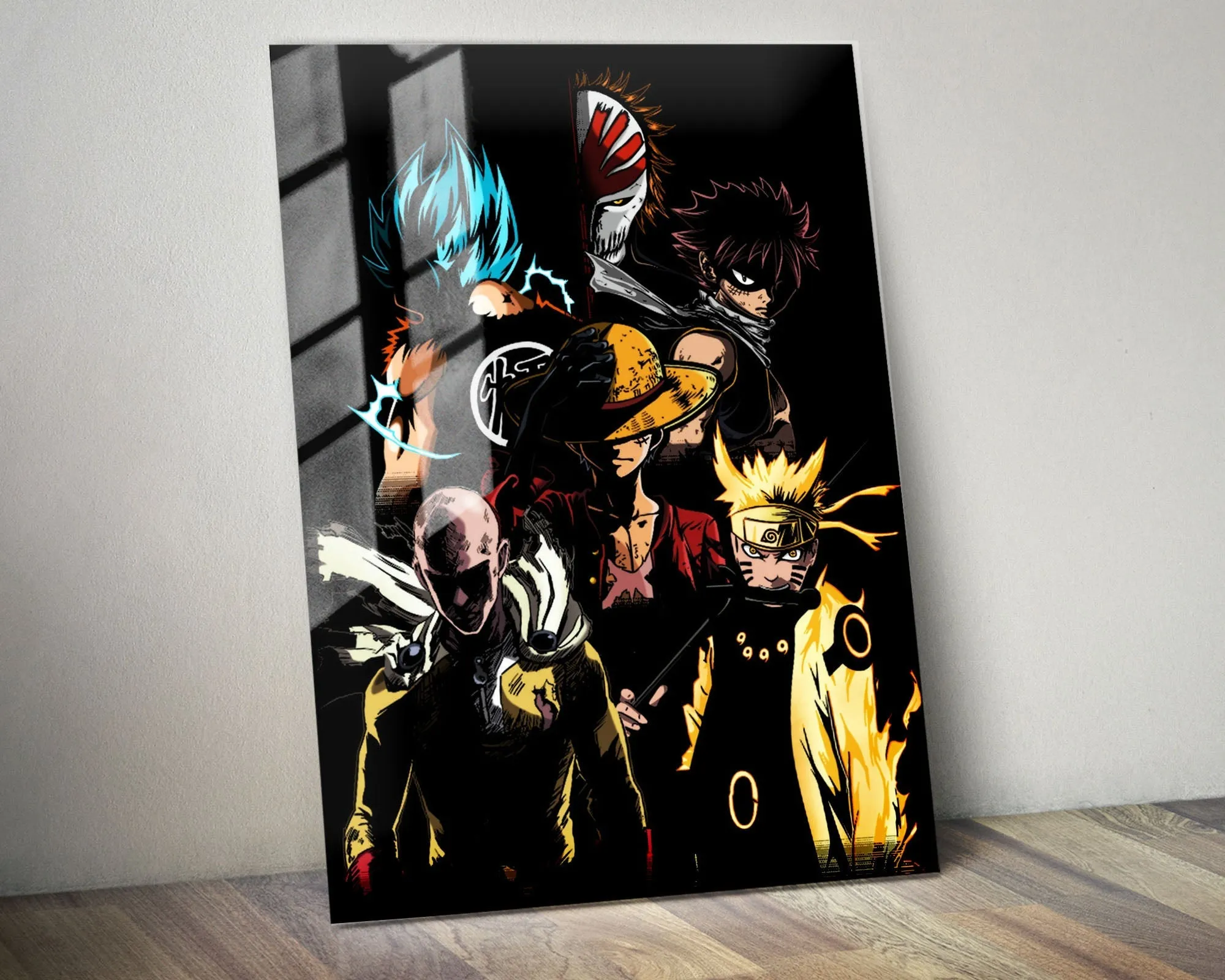 Anime Mashup Metal Poster