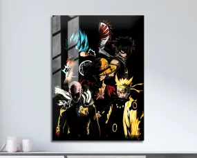 Anime Mashup Metal Poster