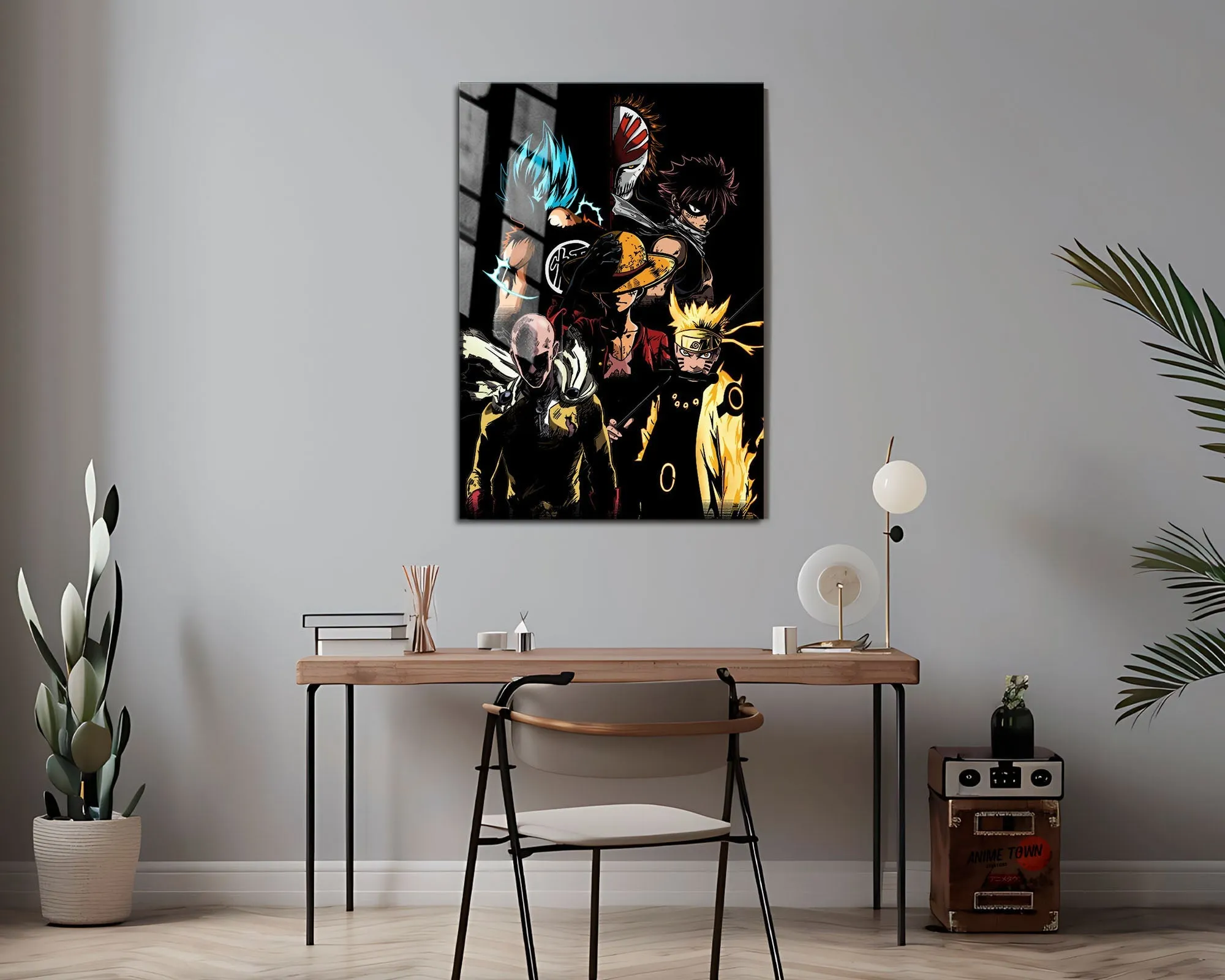 Anime Mashup Metal Poster