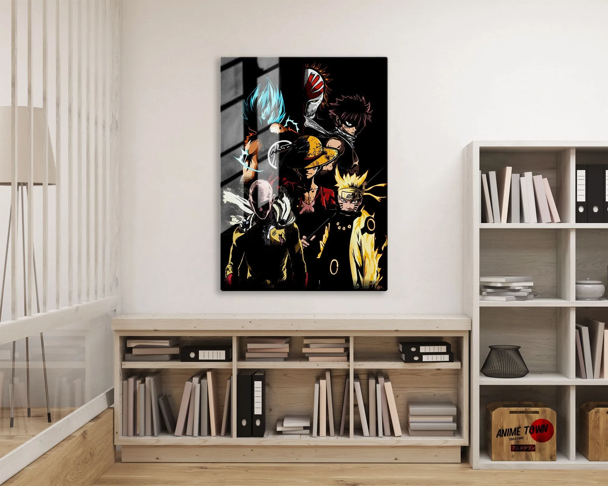 Anime Mashup Metal Poster