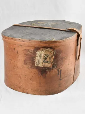 Antique French hat box - 1900s - 20½"