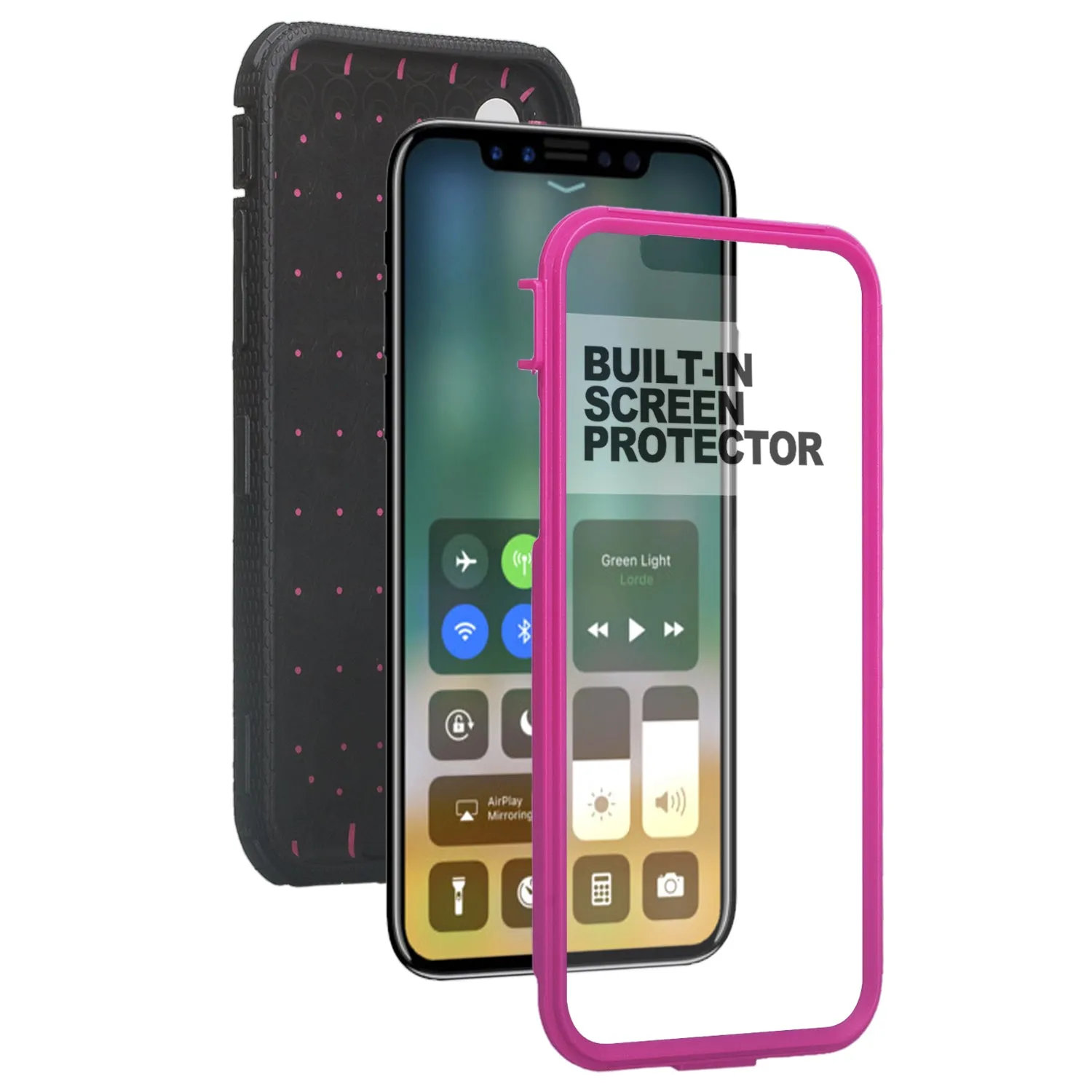 Apple iPhone 11 Pro Max Case, iPhone 11 Pro Max Case, Triple Protection 3-1 w/ Built in Screen Protector Heavy Duty Holster Shell Combo Case - Purple