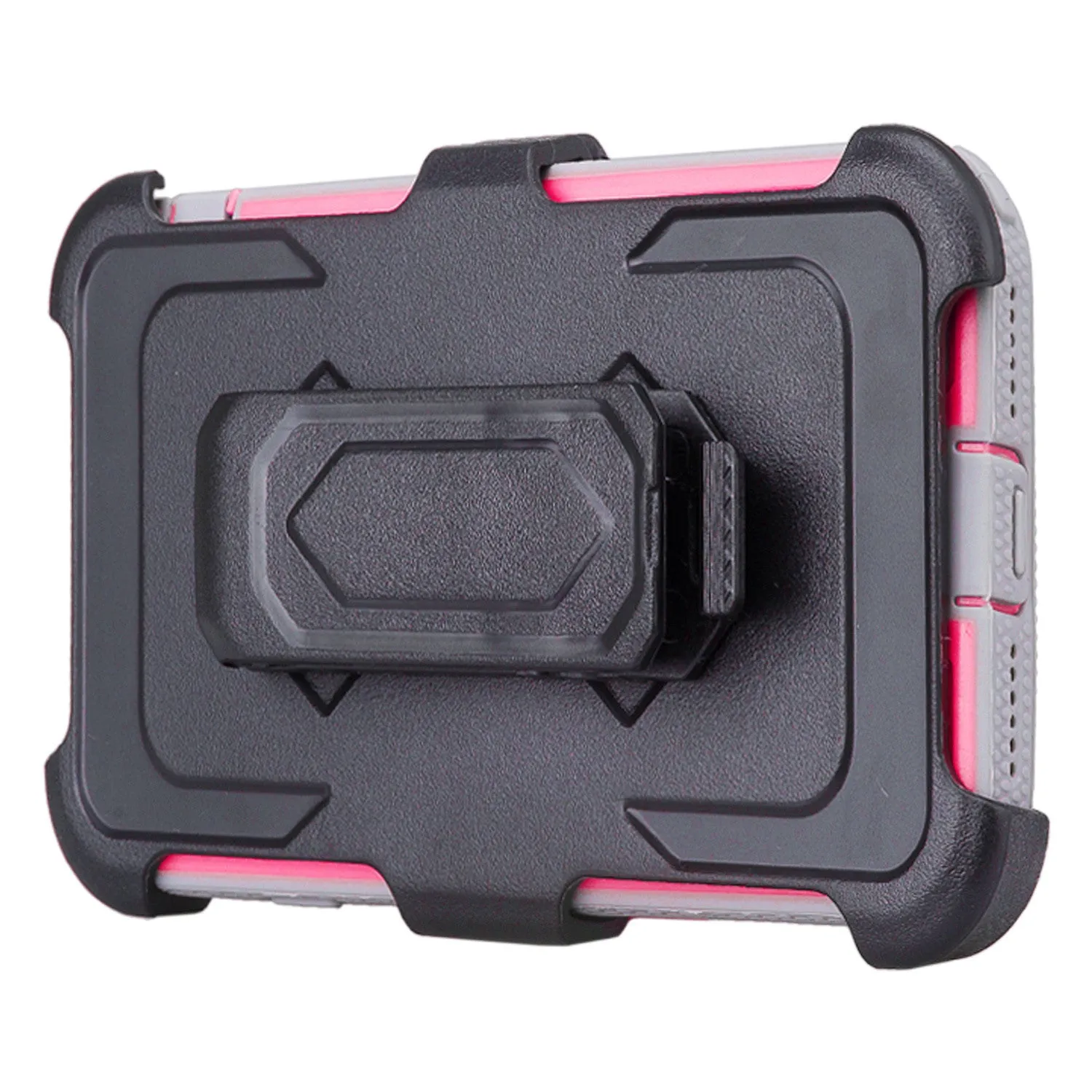 Apple iPhone 7 Case, Triple Protection 3-in-1 Heavy Duty Holster Shell Combo Case Cover for iPhone 7 - Hot Pink