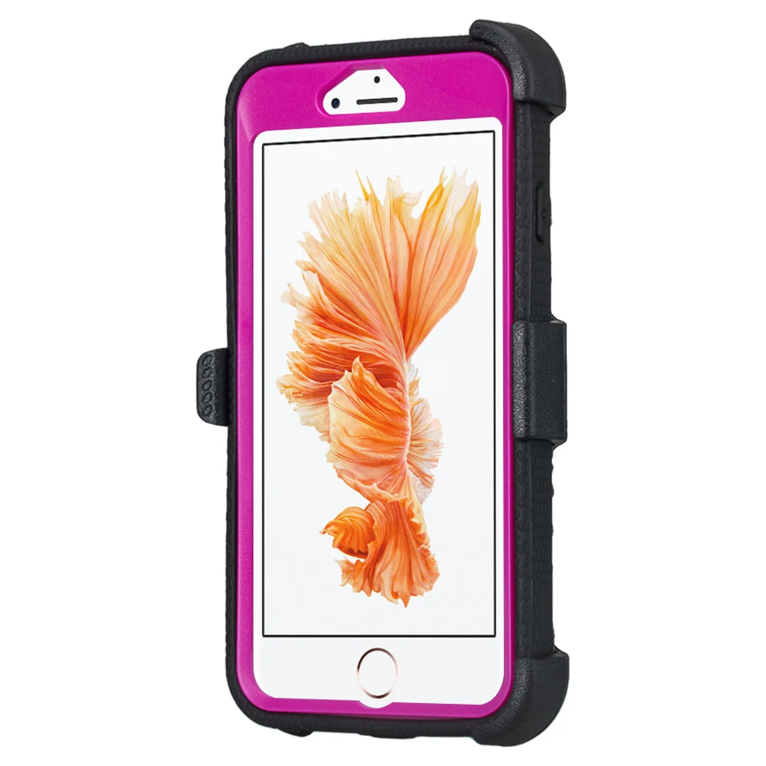 Apple iPhone 8 Case, Triple Protection 3-in-1 Heavy Duty Holster Shell Combo Case Cover for iPhone 8 - Purple