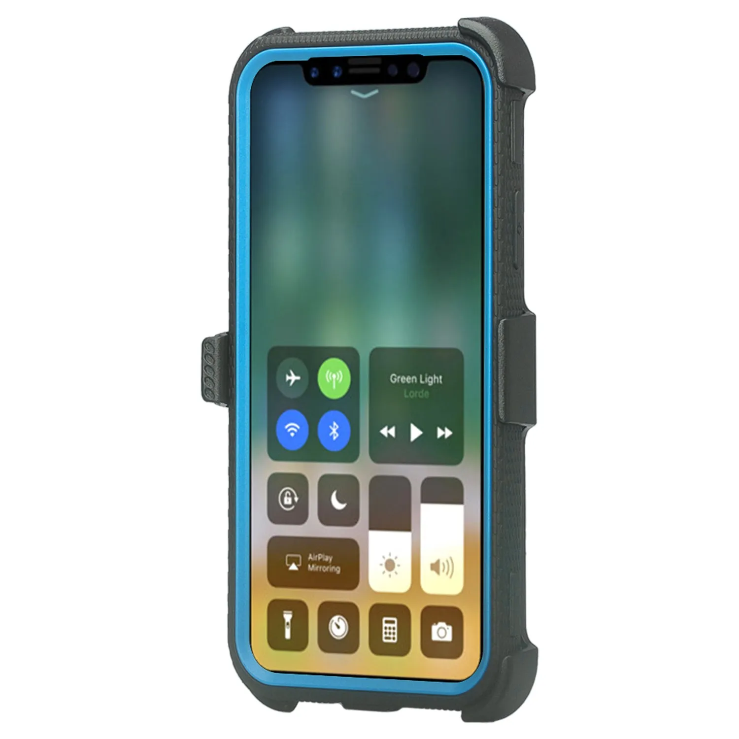 Apple iPhone X | iPhone Ten Case,  Triple Protection 3-1 w/ Built in Screen Protector Heavy Duty Holster Shell Combo Case - Blue