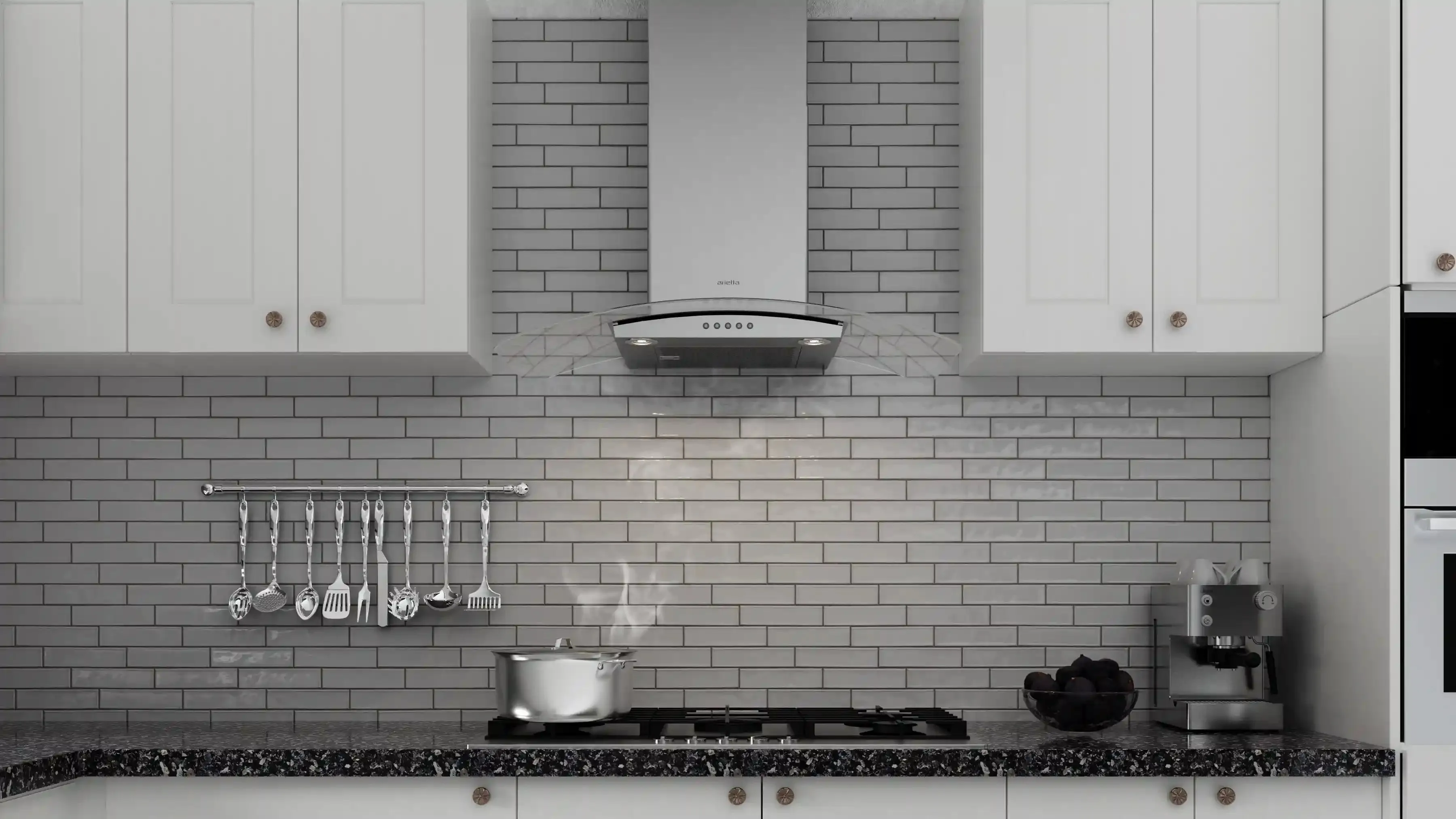 Arietta 36-Inch Dekor Glass 400 CFM Wall Mount Range Hood in Stainless Steel (ADK436SSB)