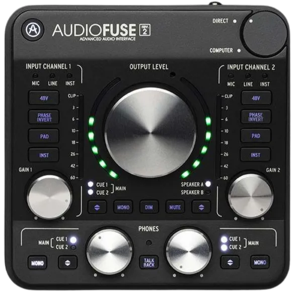 Arturia AUDIOFUSE Rev2 Compact Audio Interface, Black