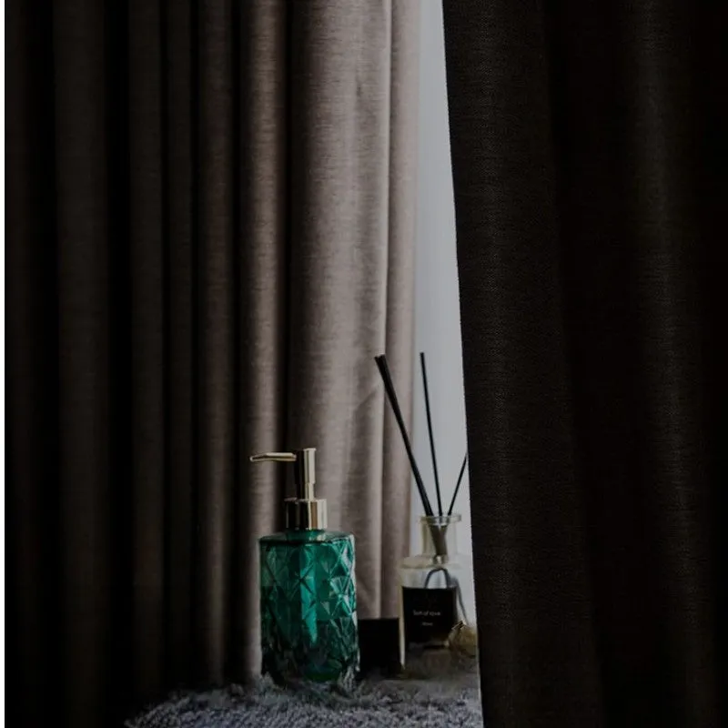 Aspen Custom Blackout Linen Custom Curtain